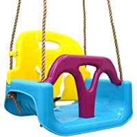 Los mejores  - LittleTom 3en1 Silla de Columpio 40x43x33cm Bebé Niño Infantil 6-72 Meses Azul-Amarillo